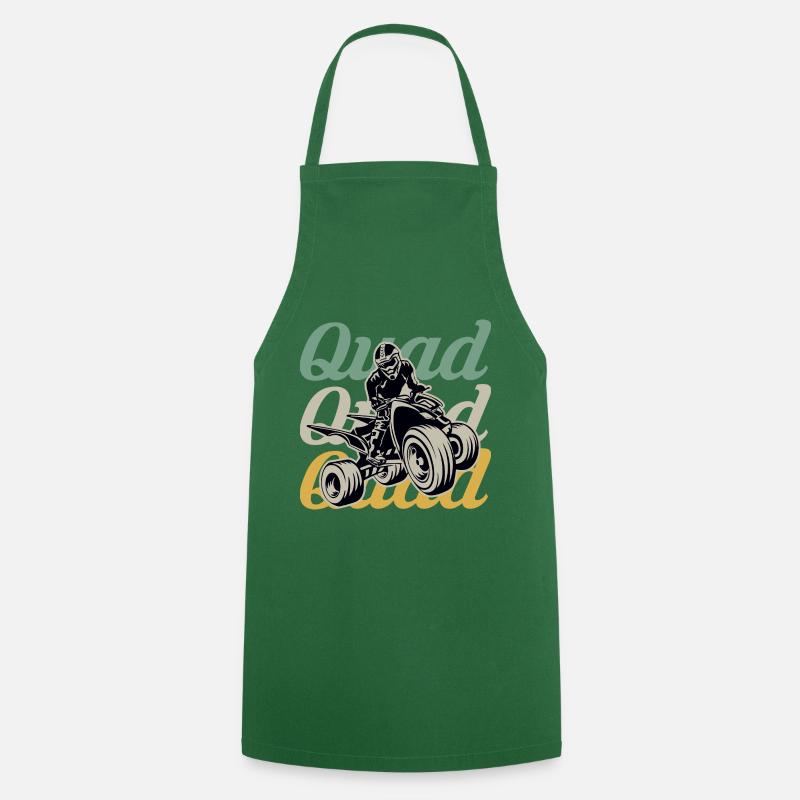quad quad quad - Cooking Apron - green