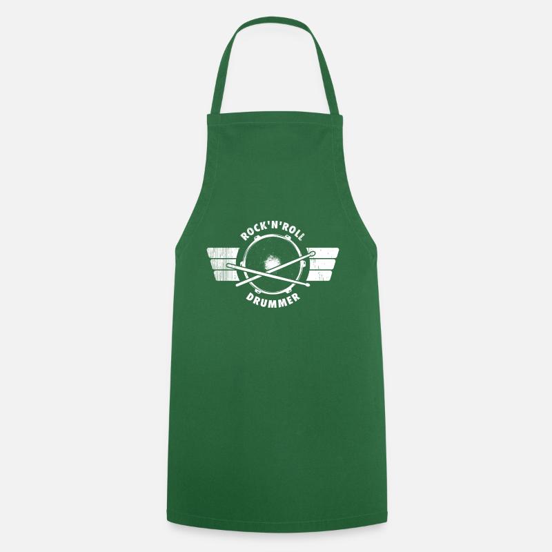Rock'N'Roll Drummer - Cooking Apron - green