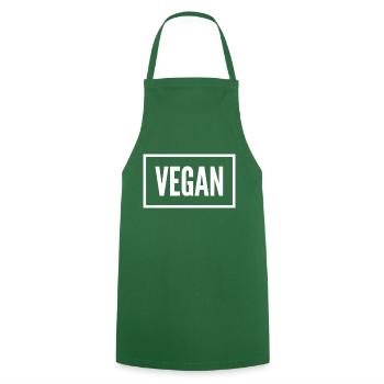 Végétalien - Tablier de cuisine - vert foncé - Devant - AI Model Male 185 dark (185cm)