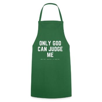 Only God can Judge me - Cooking Apron - green - Front - AI Model Male 185 dark (185cm)