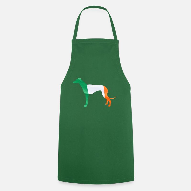 Greyhound Silhouette Irish Pride - Cooking Apron - green