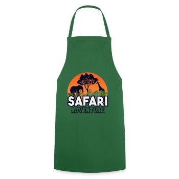 Safari Big five - Kochschürze - Grün - Vorne - AI Model Male 185 dark (185cm)