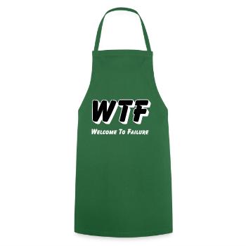 WTF - Bienvenue à l’échec - Tablier de cuisine - vert foncé - Devant - AI Model Male 185 dark (185cm)