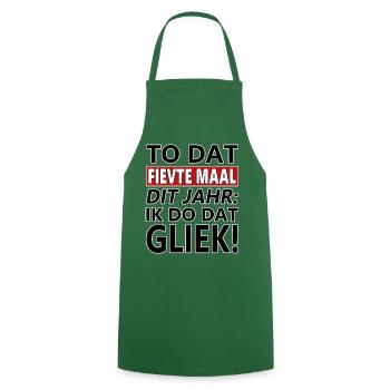 TO DAT FIEVTE MAAL DIT JAHR: IK DO DAT GLIEK - Kochschürze - Grün - Vorne - AI Model Male 185 dark (185cm)