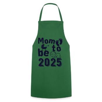 Mother 2025 loading, I will be a mother in 2025 - Cooking Apron - green - Front - AI Model Male 185 dark (185cm)