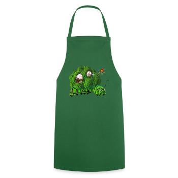 Funny Caterpillar with Cabbage House Window Door Tree - Cooking Apron - green - Front - AI Model Male 185 dark (185cm)