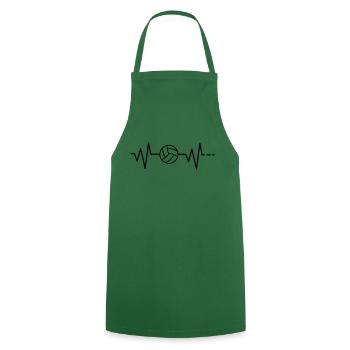 Volleyball en rythme cardiaque / Sports d'équipe / Sports / Ballon - Tablier de cuisine - vert foncé - Devant - AI Model Male 185 dark (185cm)
