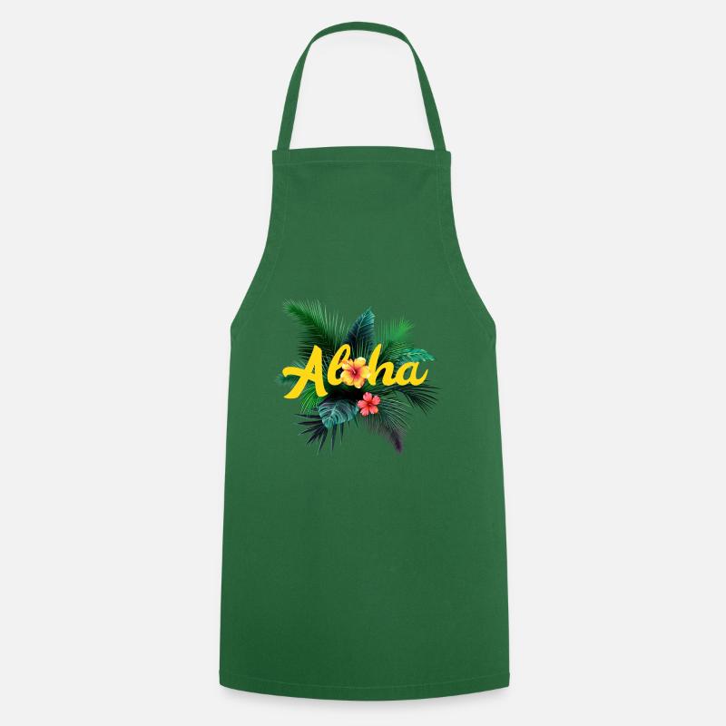 ALOHA TROPICAL - Tablier de cuisine - vert foncé