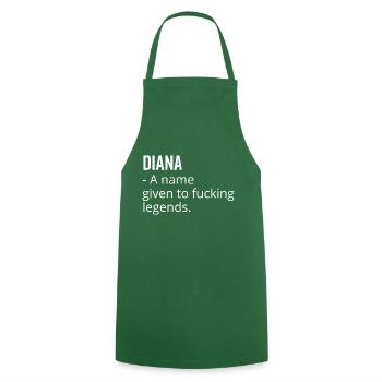 Diana a Name Given to Fucking Legends - Cooking Apron - green - Front - AI Model Male 185 dark (185cm)