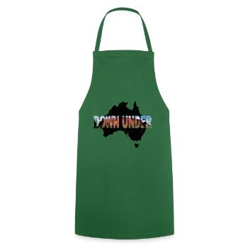 DOWN UNDER - Australia - Cooking Apron - green - Front - AI Model Male 185 dark (185cm)