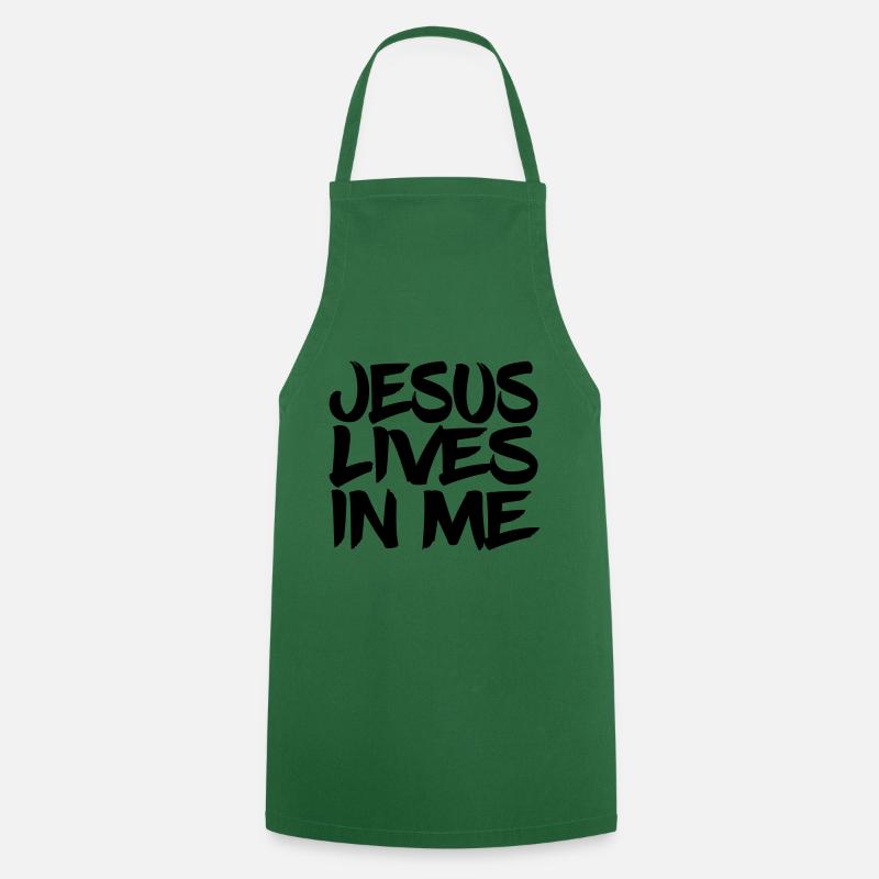 Jesus lebt in mir - Kochschürze - Grün