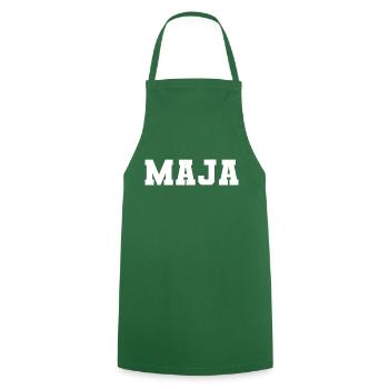 Name - Maja - Cooking Apron - green - Front - AI Model Male 185 dark (185cm)