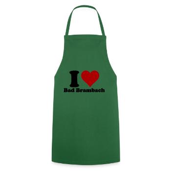 I Love Bad Brambach - Cooking Apron - green - Front - AI Model Male 185 dark (185cm)