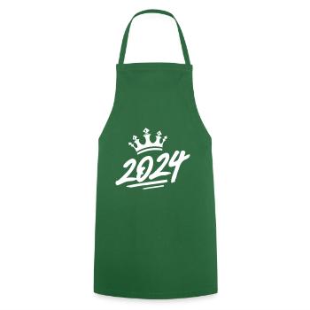 Couronne 2024 - Tablier de cuisine - vert foncé - Devant - AI Model Male 185 dark (185cm)