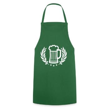 Bier Symbol Saufen Bierglas - Kochschürze - Grün - Vorne - AI Model Male 185 dark (185cm)