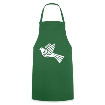 Dove of peace dove - Cooking Apron - green - Front - AI Model Male 185 dark (185cm)