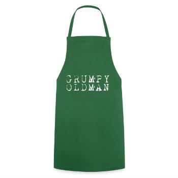 GRUMPY OLD MAN - Cooking Apron - green - Front - AI Model Male 185 dark (185cm)