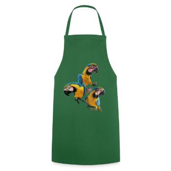 The blue and yellow macaw - Cooking Apron - green - Front - AI Model Male 185 dark (185cm)