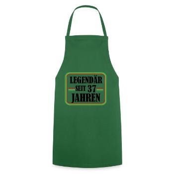Legendary for 37 years, 37 birthday, finally 37 - Cooking Apron - green - Front - AI Model Male 185 dark (185cm)