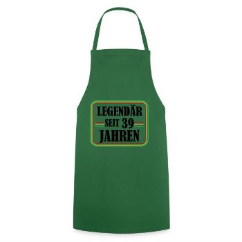 Legendary for 39 years, 39 birthday, finally 39 - Cooking Apron - green - Front - AI Model Male 185 dark (185cm)