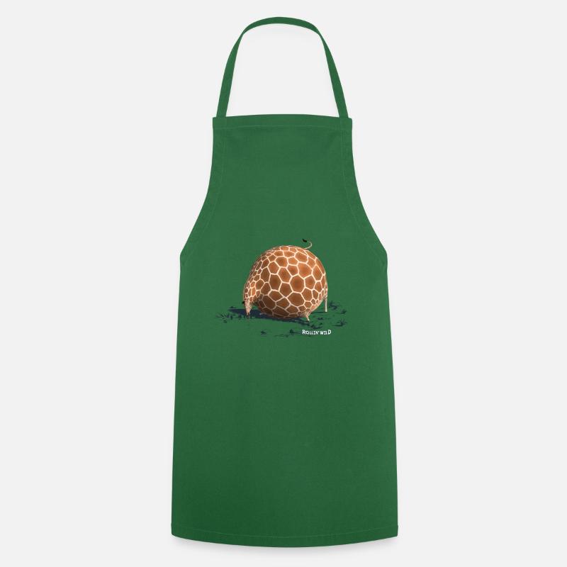 Rollin' Wild - Girafe drinking - Tablier de cuisine - vert foncé