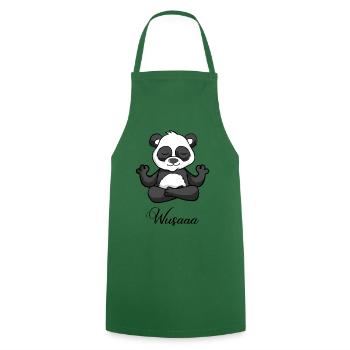 Auszeit Durchatmen Wusaaa Panda - Kochschürze - Grün - Vorne - AI Model Male 185 dark (185cm)