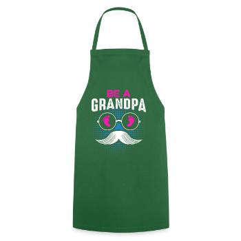 Grandpa-to-be, I'm finally going to be a grandpa - Cooking Apron - green - Front - AI Model Male 185 dark (185cm)