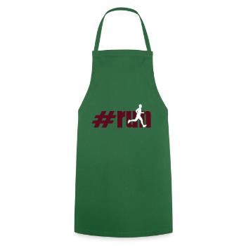 run man 2 colours - Tablier de cuisine - vert foncé - Devant - AI Model Male 185 dark (185cm)