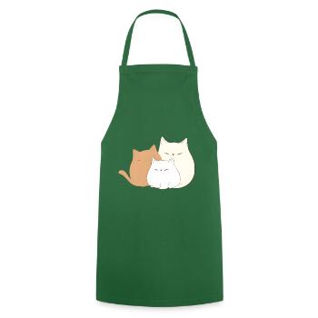3 chatons - Tablier de cuisine - vert foncé - Devant - AI Model Male 185 dark (185cm)