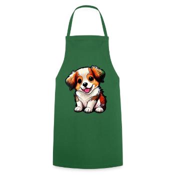 Embodies the pure joy that dogs bring us - Cooking Apron - green - Front - AI Model Male 185 dark (185cm)
