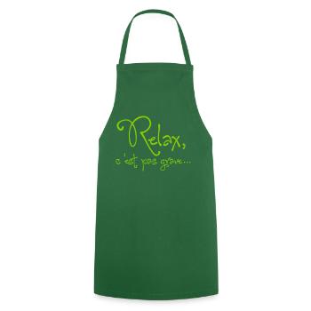 Relax, c'est pas grave - Tablier de cuisine - vert foncé - Devant - AI Model Male 185 dark (185cm)