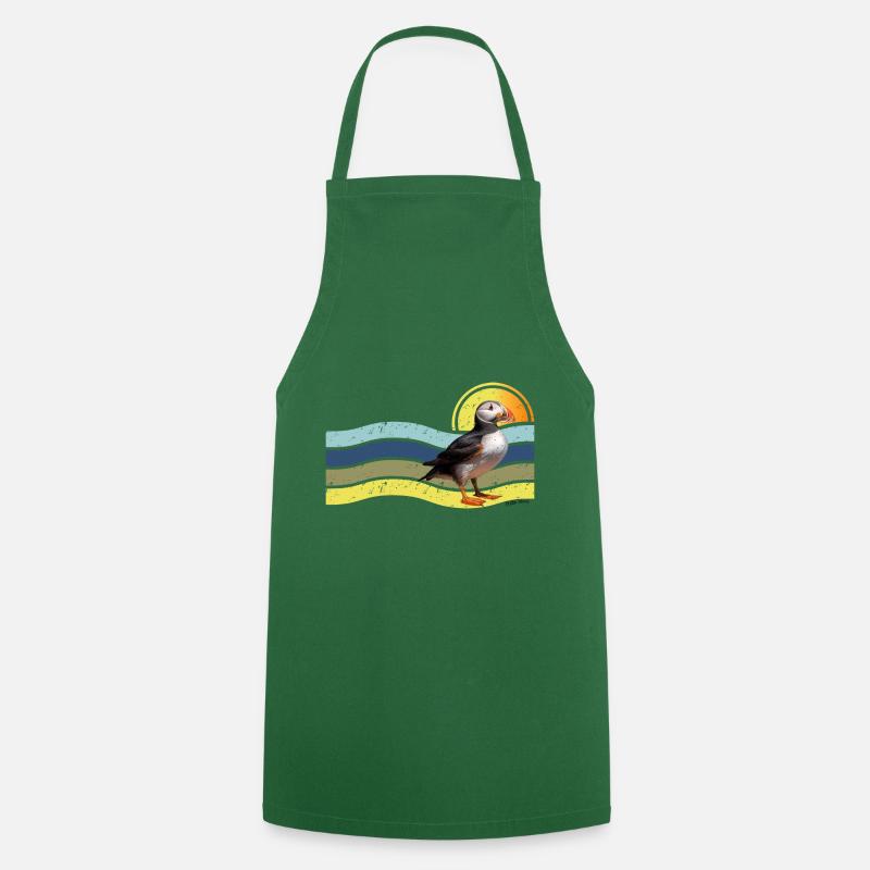 Île Puffin - Tablier de cuisine - vert foncé