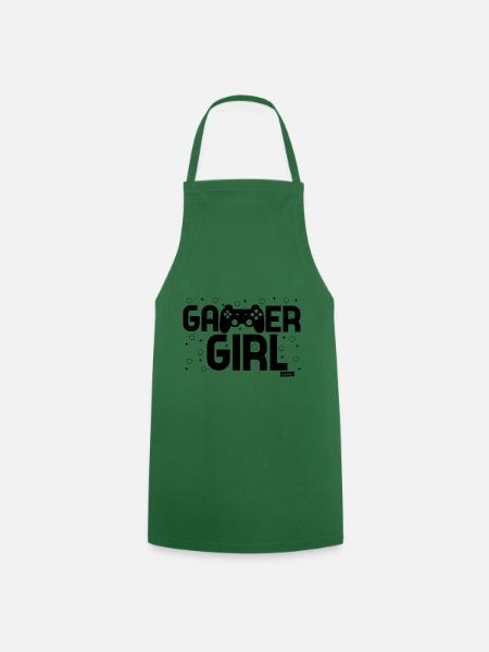 Gamer Girl HARIZ Gamer Gaming Gift - Cooking Apron - green