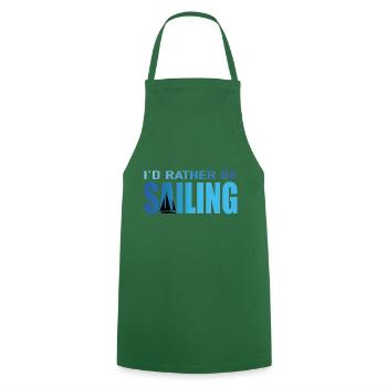 Je préfère naviguer - Tablier de cuisine - vert foncé - Devant - AI Model Male 185 dark (185cm)