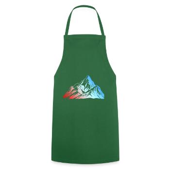 Mountains Silhouette Symbol - Cooking Apron - green - Front - AI Model Male 185 dark (185cm)