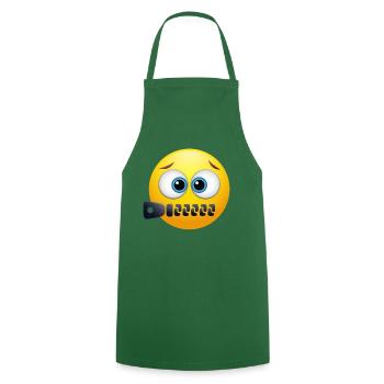 EMOJI mit Reißverschluss cooles u. lustiges Design - Kochschürze - Grün - Vorne - AI Model Male 185 dark (185cm)