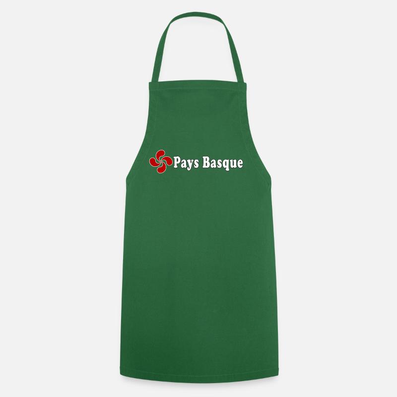 Pays Basque - Tablier de cuisine - vert foncé