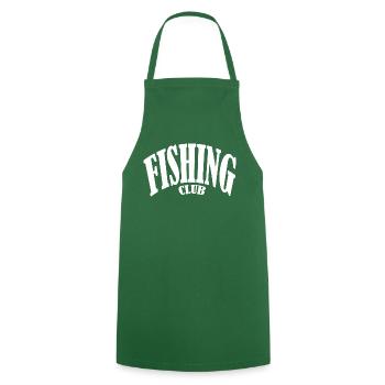 poisson pêcheur pêcheur club de pêche pêche au brochet casquette - Tablier de cuisine - vert foncé - Devant - AI Model Male 185 dark (185cm)