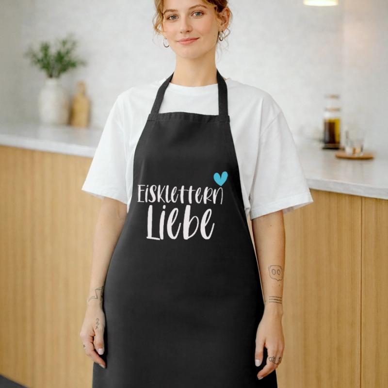 Klettern Eisklettern Liebe Eispickel Geschenk Kochschürze