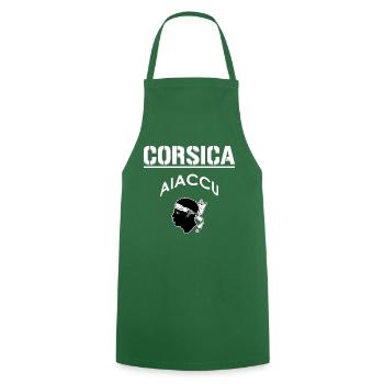 Corsica aiaccu (Ajaccio) - Cooking Apron - green - Front - AI Model Male 185 dark (185cm)