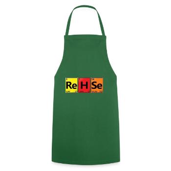 REHSE - Your name in a chemistry look - Cooking Apron - green - Front - AI Model Male 185 dark (185cm)