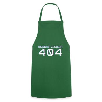 Human Error: 404 - Cooking Apron - green - Front - AI Model Male 185 dark (185cm)