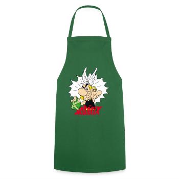 Asterix & Obelix - Asterix with elixir - Cooking Apron - green - Front - AI Model Male 185 dark (185cm)