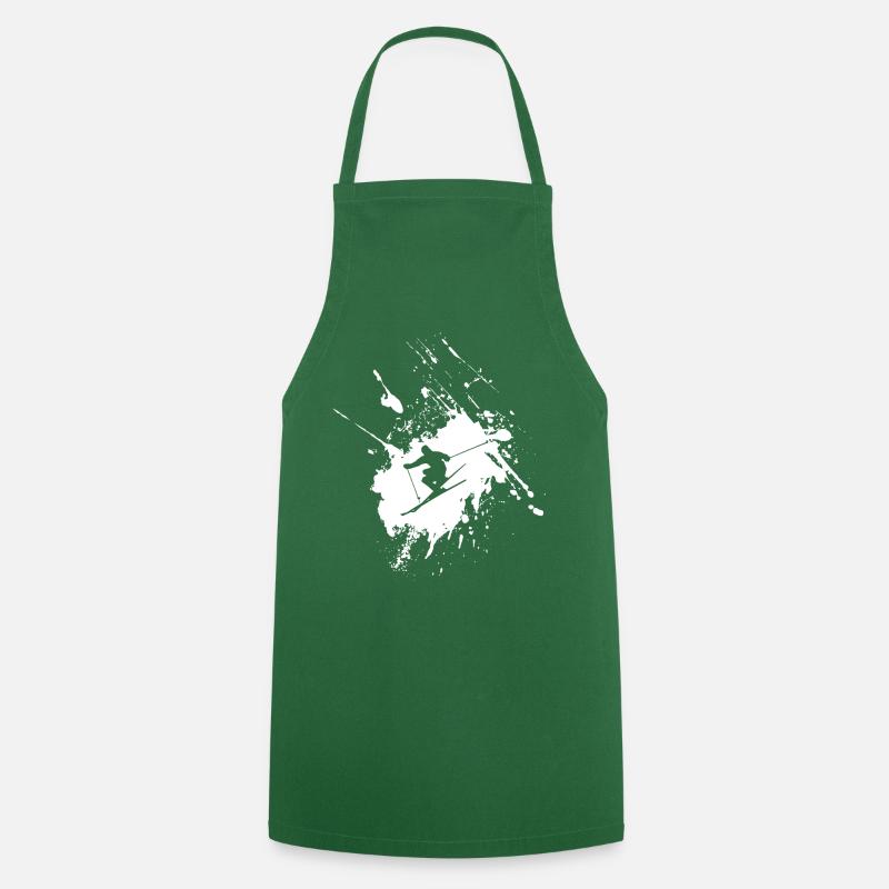 To ski - Cooking Apron - green