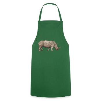 Rhinoceros from the side - Cooking Apron - green - Front - AI Model Male 185 dark (185cm)