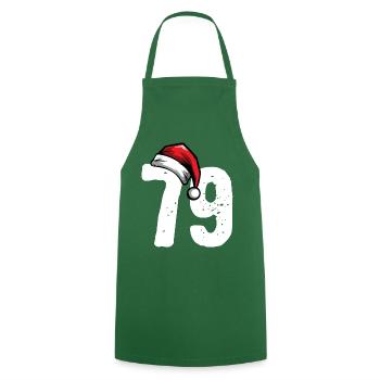 79 Zahl Weihnachten - Kochschürze - Grün - Vorne - AI Model Male 185 dark (185cm)
