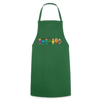 Coupe des enfants RAINBOW Retour à l’école maternelle - Tablier de cuisine - vert foncé - Devant - AI Model Male 185 dark (185cm)