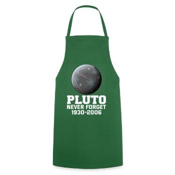 Pluton n’oublie jamais la planète Vintage Retro - Tablier de cuisine - vert foncé - Devant - AI Model Male 185 dark (185cm)