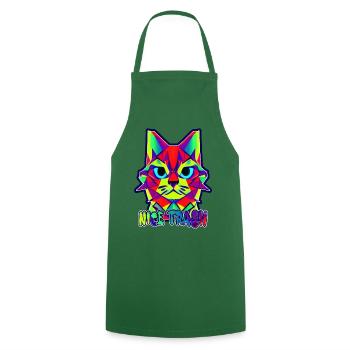 NICEmadcatTRASH - Kochschürze - Grün - Vorne - AI Model Male 185 dark (185cm)