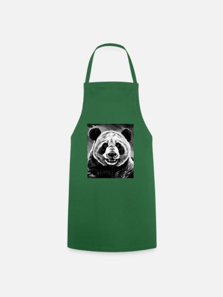 Panda Porträt - Kochschürze - Grün